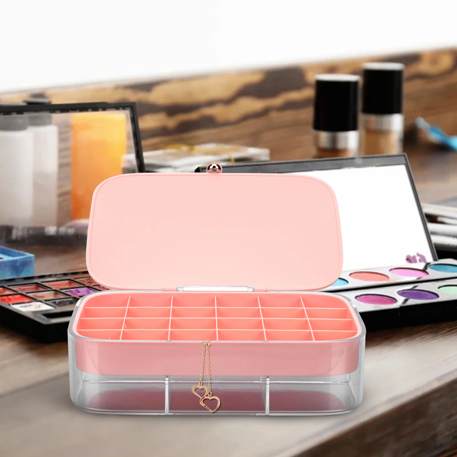 

Multilayer Stylish Storage Case For Earrings Rings Bracelets Organizer Desktop Holder Jewelry Storage Box Earrings Jewelry Case