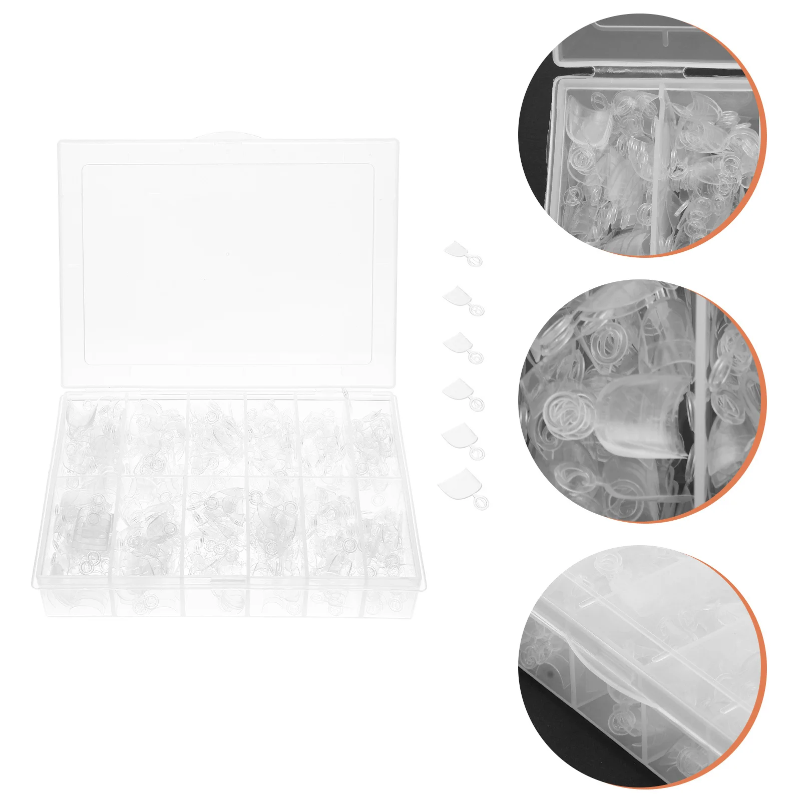 

600Pcs French Short Coffin Nail Tips Waterproof Durable Full Cover Fake Nails Stickers for Women Birthday Party Cosplay