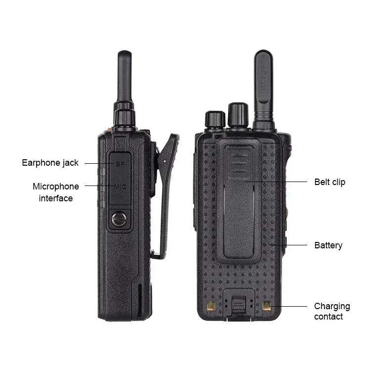 T522A Android Zello Portable 4G POC Network Radio GPS Blueteeth Rugged Walkie Talkie Radio For Subway