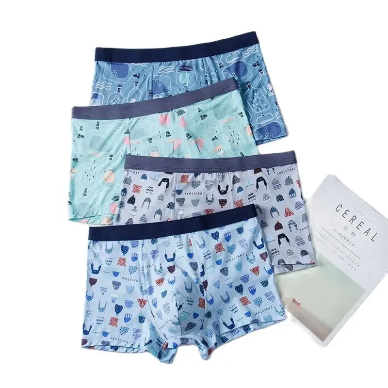 Calcinha Boxer de fibra de bambu masculina, respirável, cuecas masculinas aconchegantes, calcinha macia do homem, cuecas sexy, roupa íntima