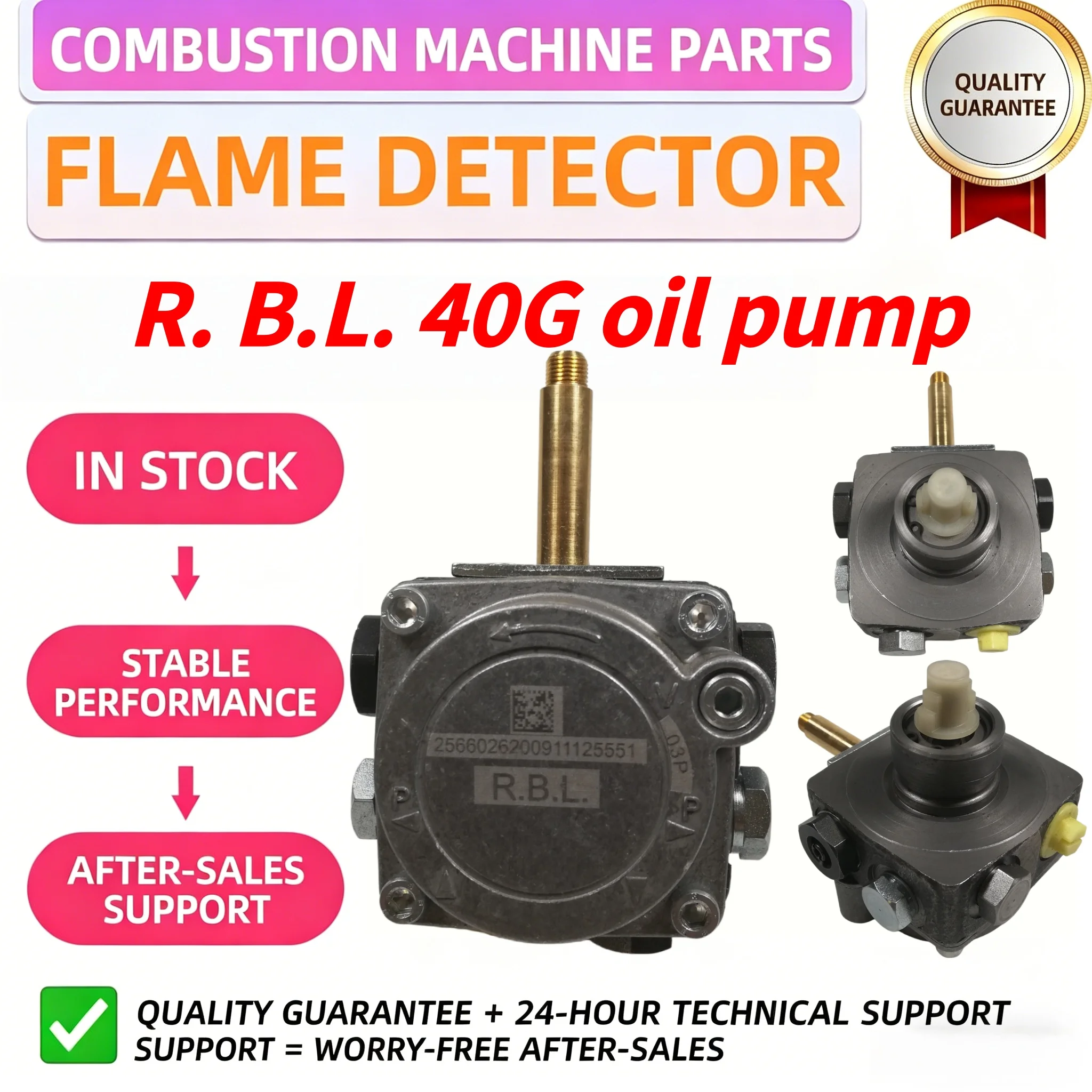 Bomba de Óleo Diesel Riello Tipo 3007771 Estilo RBL para Acessórios do Sistema de Combustão de Caldeira com Queimador de Óleo RG3, Envio Rápido em 24h