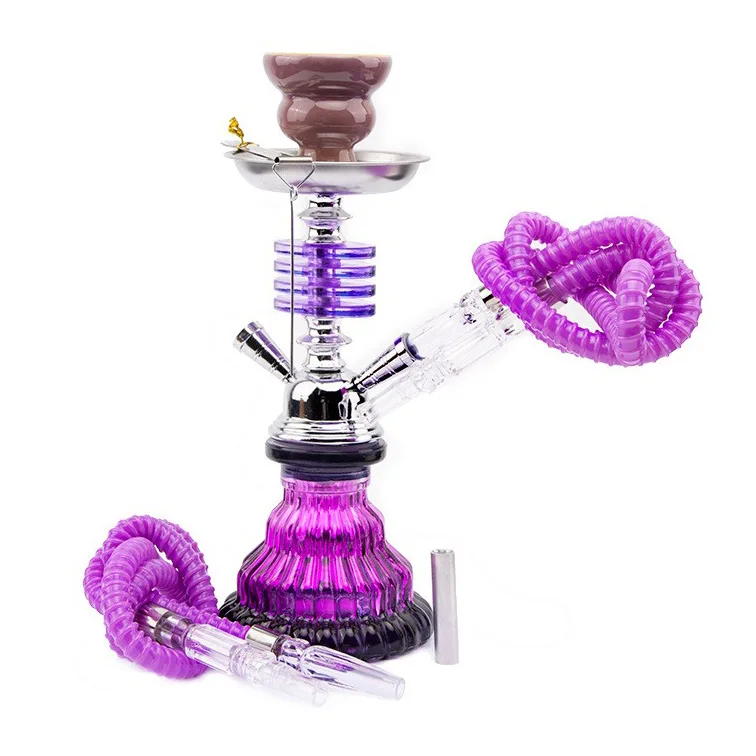 Arabic Shisha Set Small Double Pipe 2 Portable Hookah Set Wood Smoke Hose Accessories Birthday Gift Party Bar Home Decoration