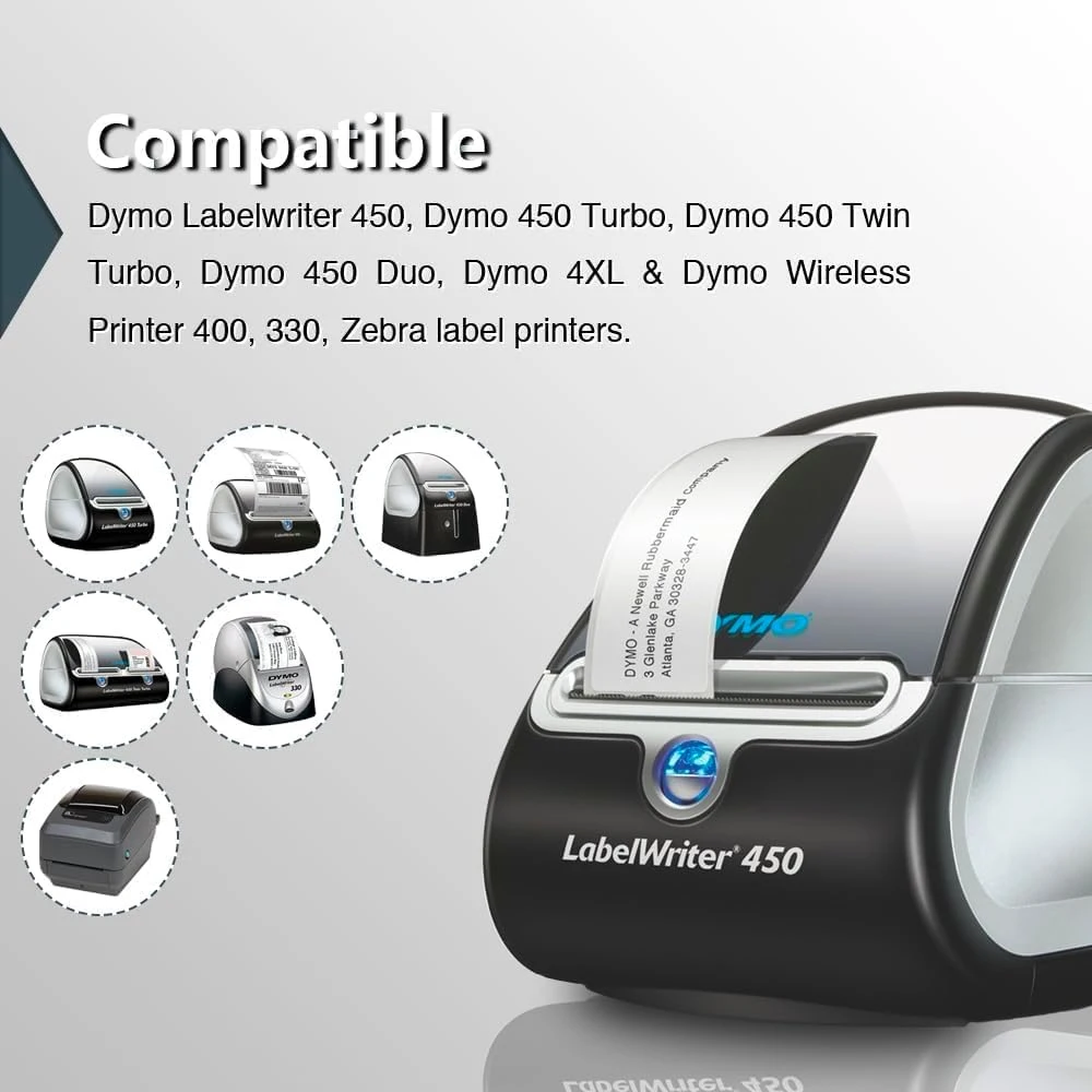 1PCS Compatible Dymo LW Labels 99010 99012 99014 11352 11354 11355 for Labelwriter LW450 Turbo 4XL LW330 LW400 300 Printer
