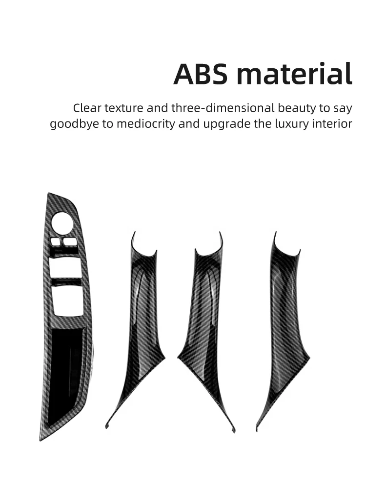 Für BMW 5er F10 2011-2017 LHD Carbon Faser Auto Tür Innen Griff Panel Trim Abdeckung Innen Schutz aufkleber Zubehör – Detail 4
