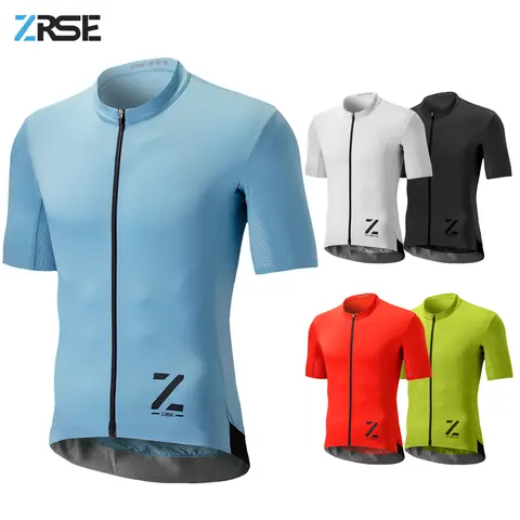 ZRSE 남성 사이클링 저지 여름 MTB 자전거 의류 Maillot 티셔츠 산악 자전거 Enduro 점퍼 복장 남성 YKK 지퍼