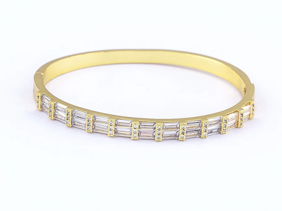 Nidin Neue Luxus Geometrische Zirkon Armband Armreifen Frauen Rosa Grün Blau Kristall Manschette Elegante Hochzeit Erklärung Schmuck – Detail 19