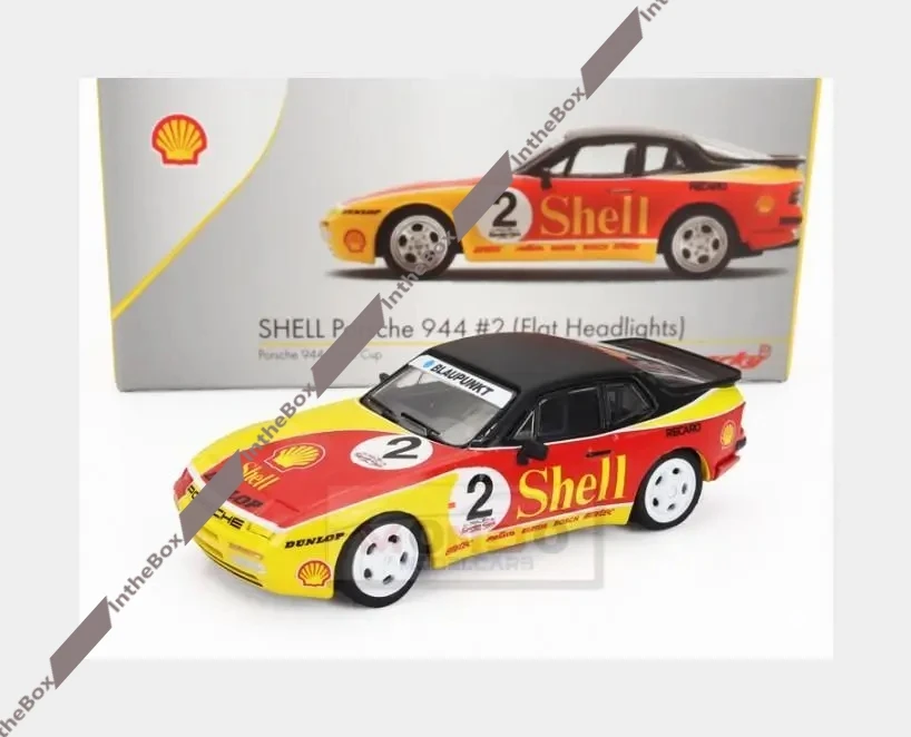 1:64 SPARK 944 Shell #2 Racing 1989 Yellow Red Black YO64003 Model Diecast Model Car Collection Limited Edition Hobby Toys