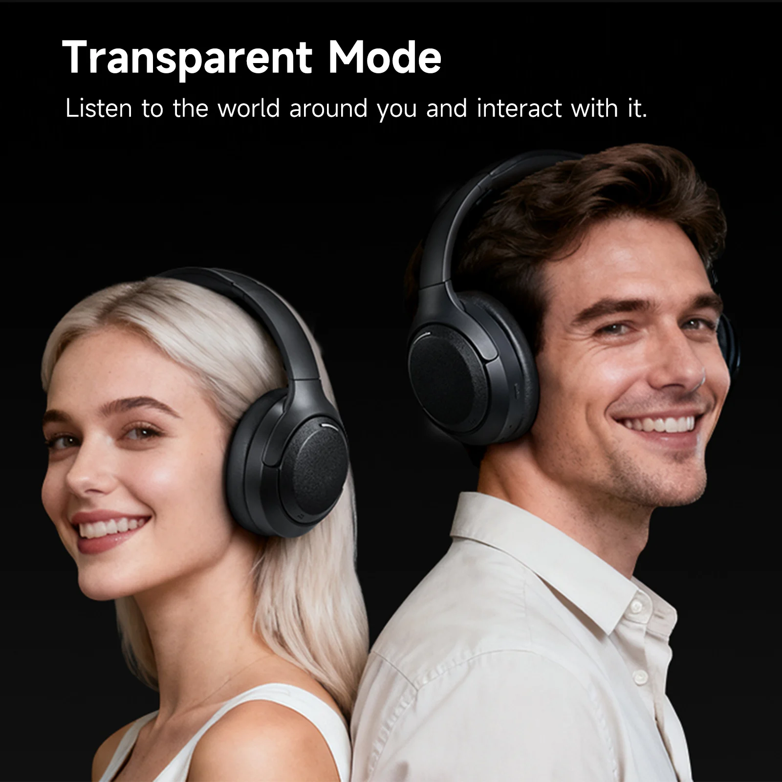 Oneodio EKSA P300 ANC Kabellose Kopfhörer Bluetooth 5.4 Aktive Geräuschunterdrückung über dem Ohr Hochauflösendes HiFi-Headset mit AI ENC-Mikrofon 100H – Detail 9