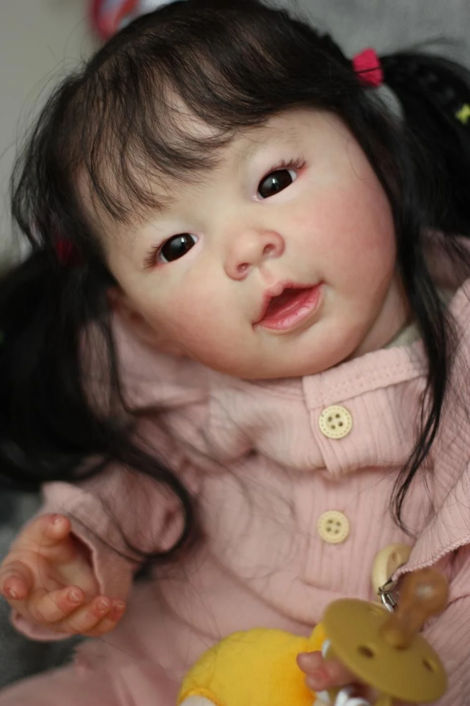 NPK-Meilien Reborn Baby Doll, criança, recém-nascido, princesa menina, realista, toque suave, 3D Skin Art, cabelo raiz mão, 24"