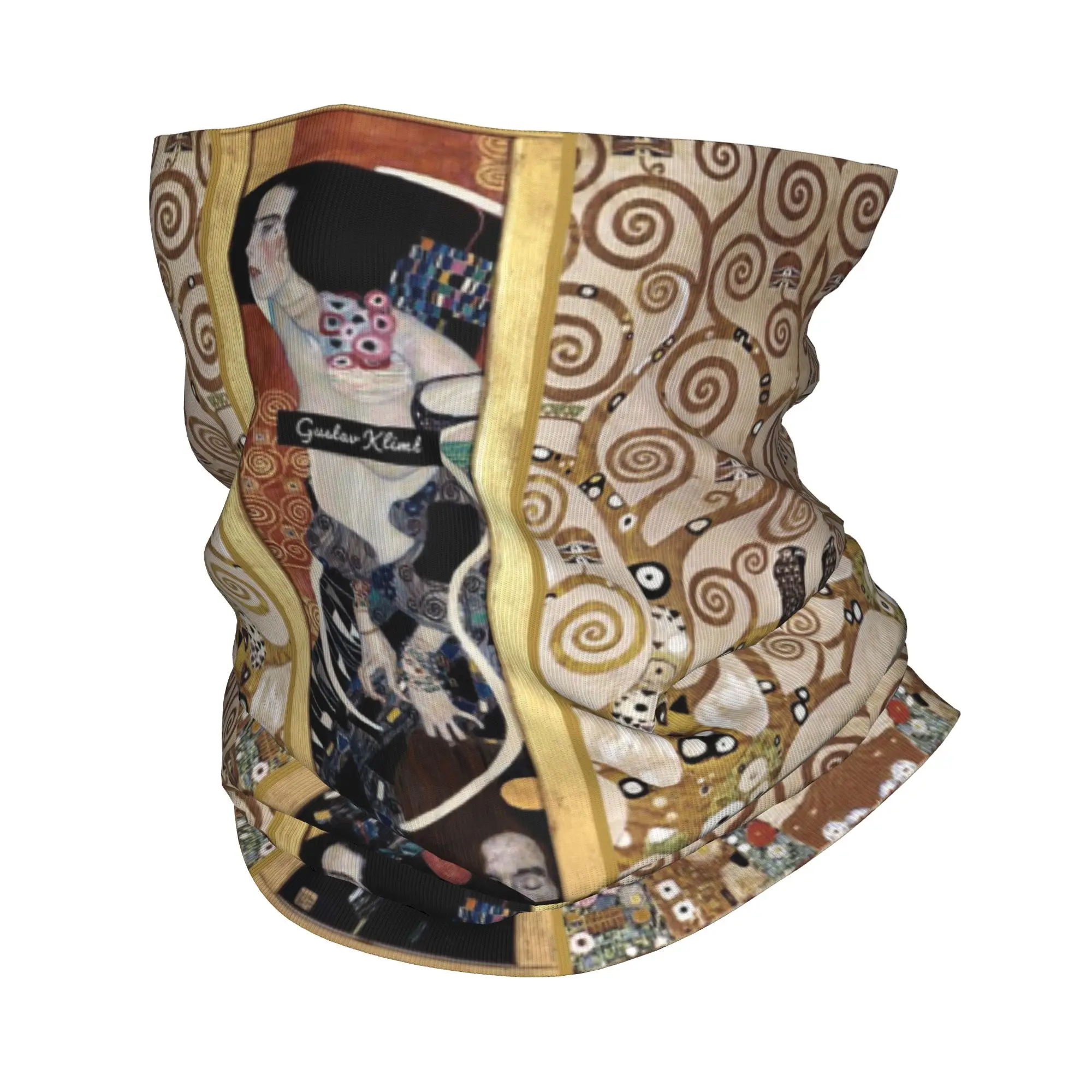 

Gustav Klimt Collage of Judith II And L'Arbre de Vie Bandana Neck Gaiter Printed Face Scarf Warm Balaclava Riding Unisex Adult