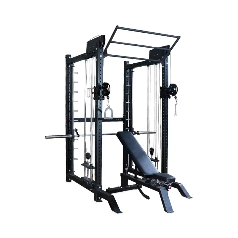 

Multi-Function Trainer Smith Machine Squat Rack Home Gym Power Rack Made of Steel Multi-Gym Station Fitness Equipment
