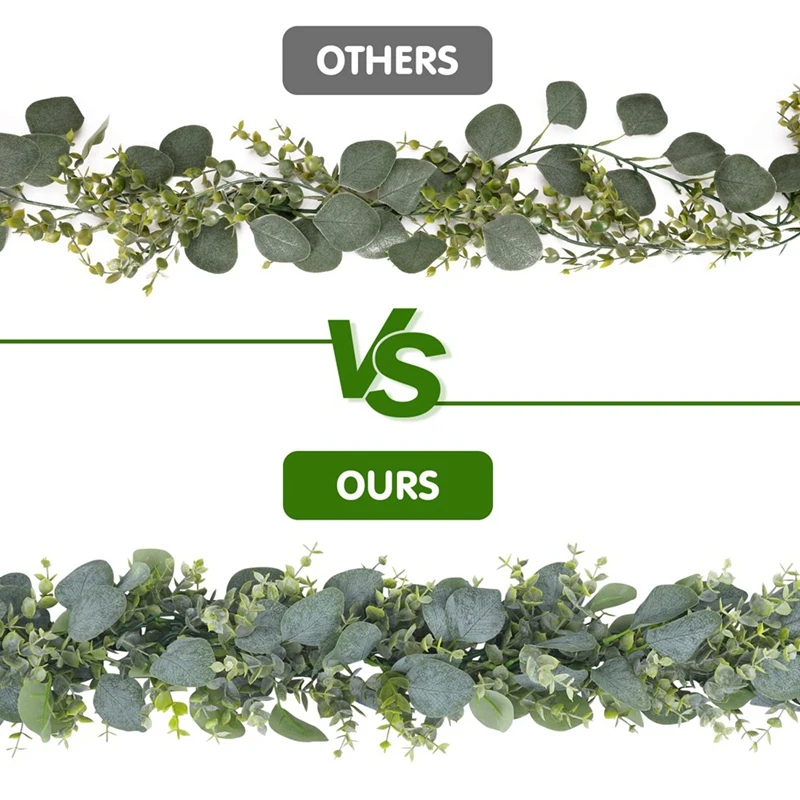 ABGR-2 pacote 1.8m artificial eucalipto guirlanda guirlanda faker prata dólar vegetação guirlanda videiras corredor de mesa