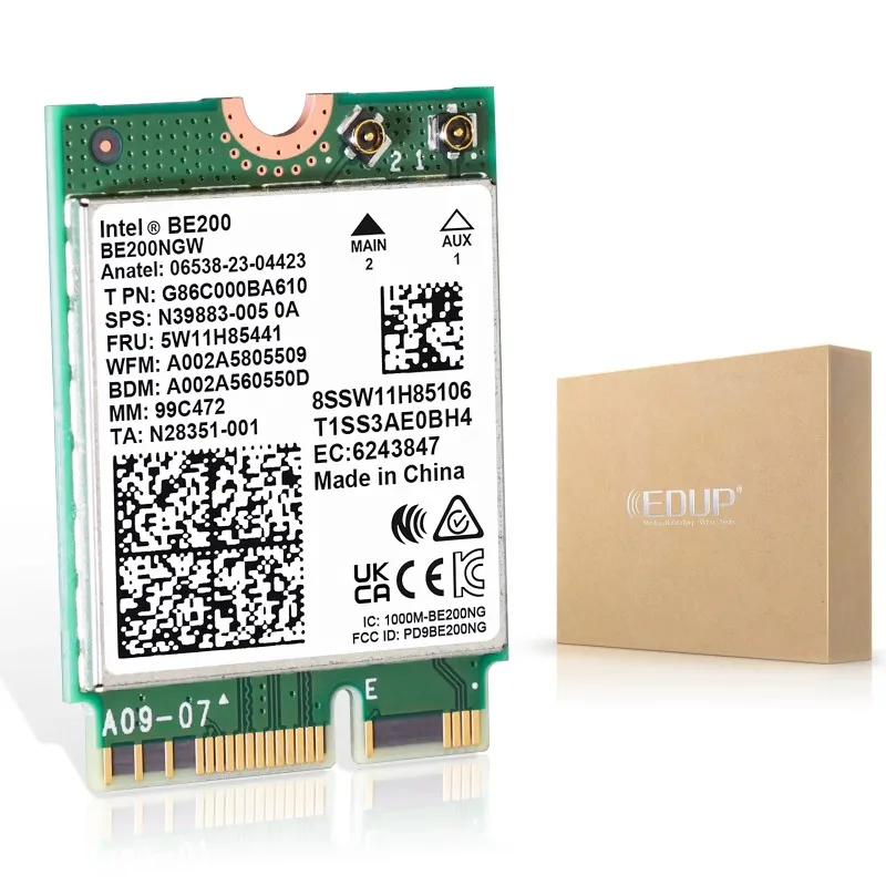 EDUP High Speed Wifi 7 BE200 Intel PCIe Wifi Card Express Server Network Card Wifi Bluetooth Pcie Card