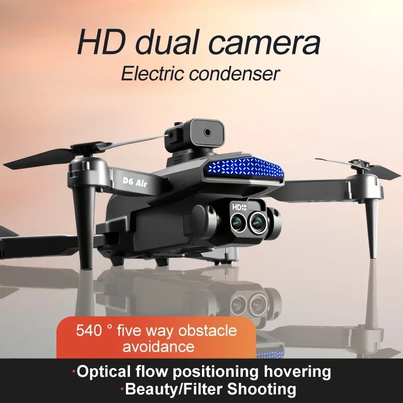 Xiaomi D6 Drone 8K Professional High-Definition Dual Camera Five-Sided Obstacle Avoidance Light Flow ESC Quadcopter Toy