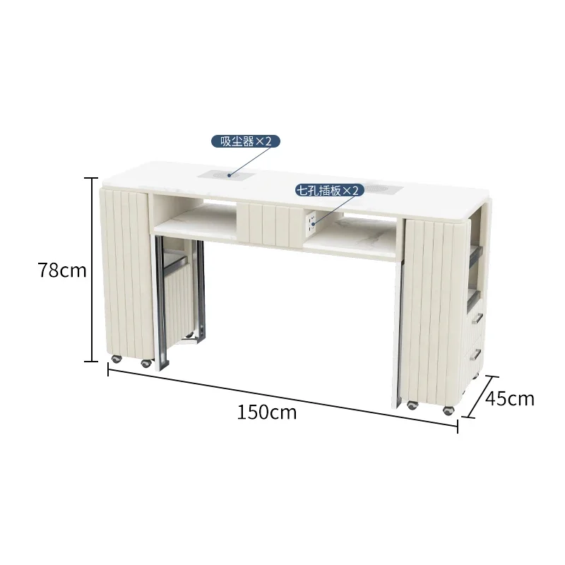 Japanese Marble Nail Desk Table Salon Furniture Beauty Salon Manicure Nails Professional Equipment Manicure Moveis Furniture