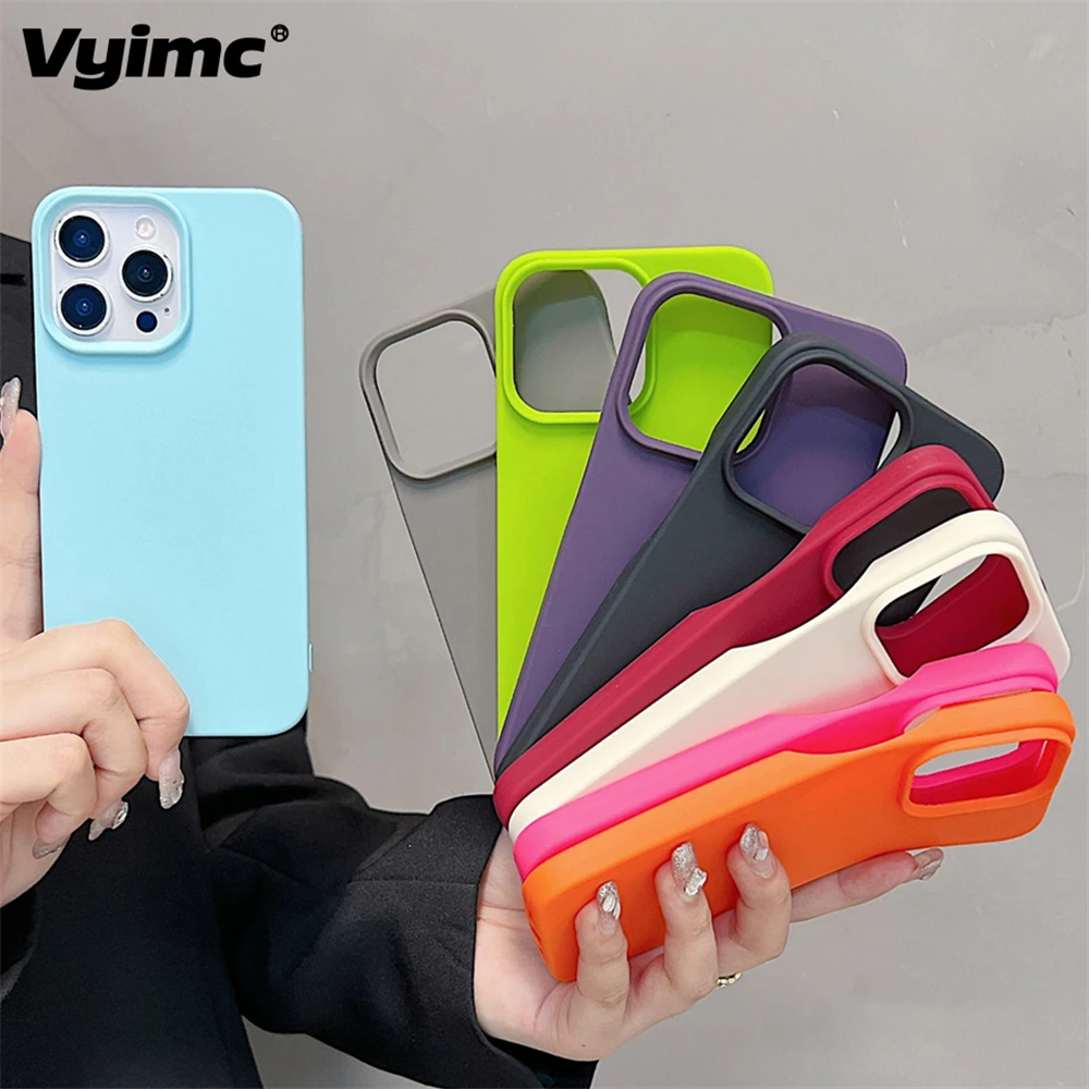 Luxury Matte Candy Color Camera Bumper Phone Case For iPhone 16 15 14 13 12 11 Pro Max Plus X XR XsMax Texture Thin Back Cover