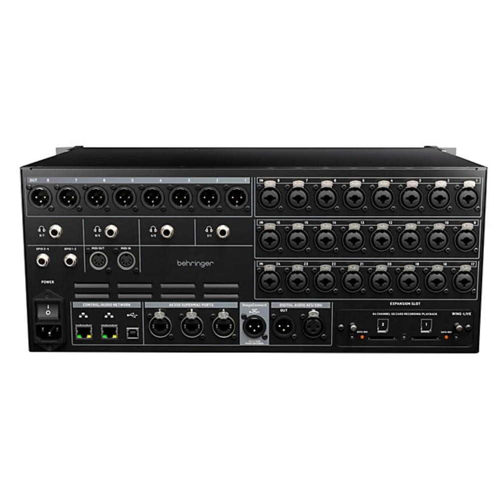 Behringer WING RACK Rackmount 48-Channel Digital Mixing Engine With 24 Midas PRO Preamps For Stage Audio Sound System