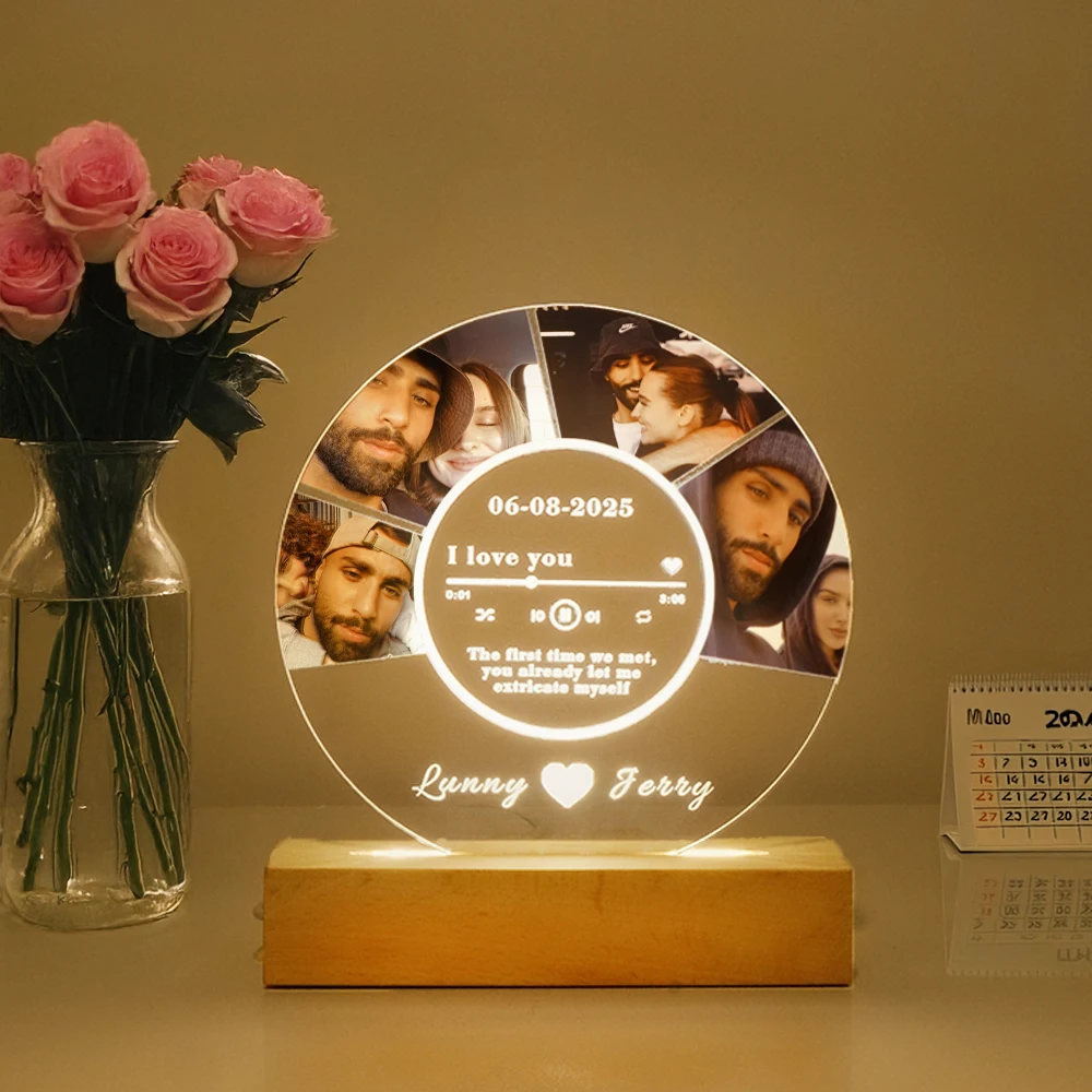 

Customized Night Light Personalized Custom Acrylic Led Lamp For MOM Family Kids LOVE Wedding Birthday Christmas Gift Home Decor