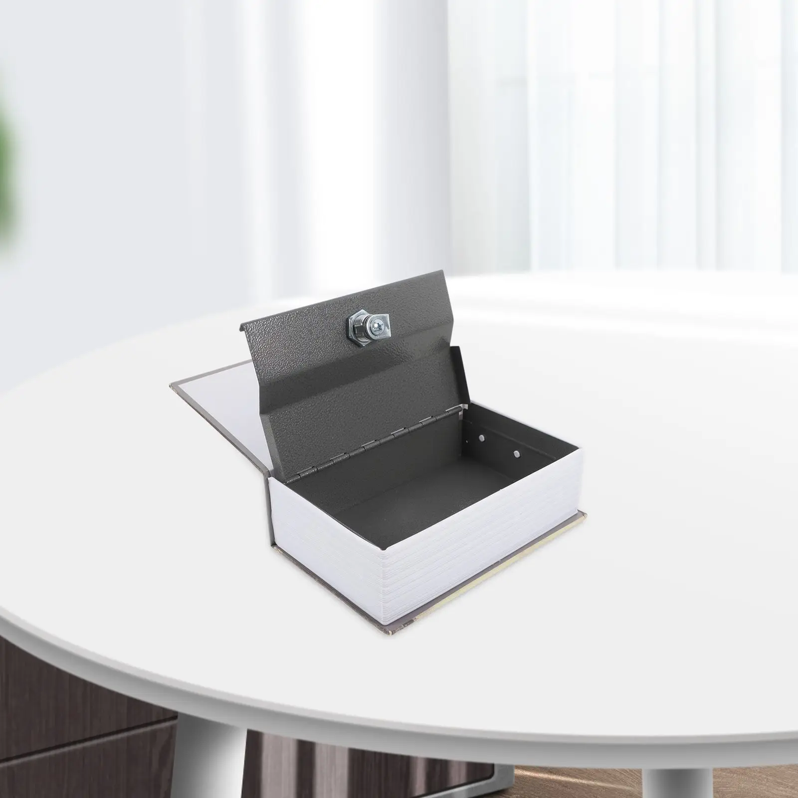 Realistic Book Safe Key Lock for Money Jewelry Documents Valuables Portable Durable Construction Hidden Storage Security Box