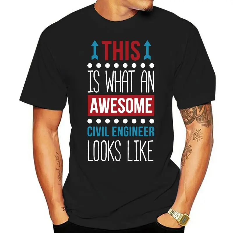 Civil Engineer Professions T shirt Guys Latest Tshirt Fashion Normal T-Shirts Man Short Sleeve Cool Dad Clothes