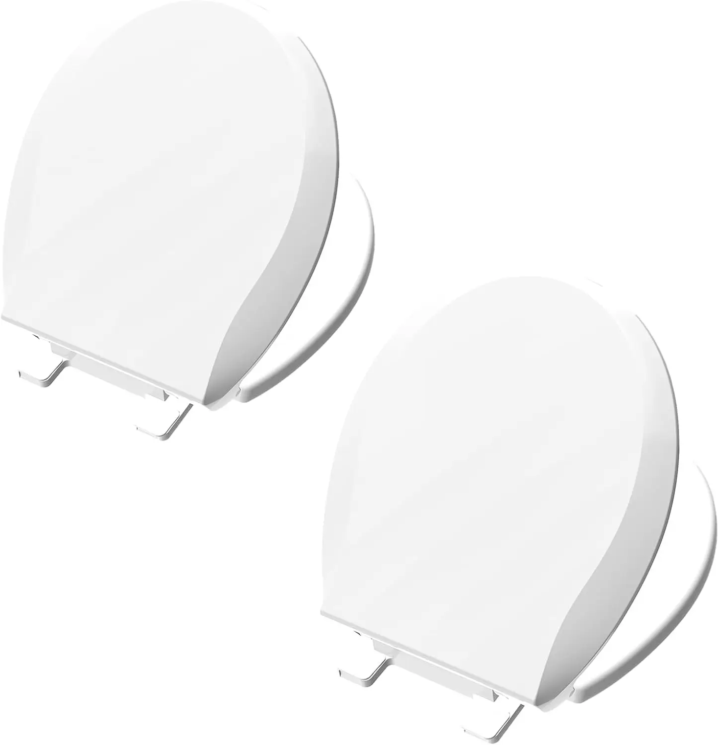 

Сиденье для унитаза с мягким закрыванием, круглый комплект из 2 шт., крышка с медленным закрыванием, 16,5 дюйма, материал ПП. Легкая очистка и быстрая установка.