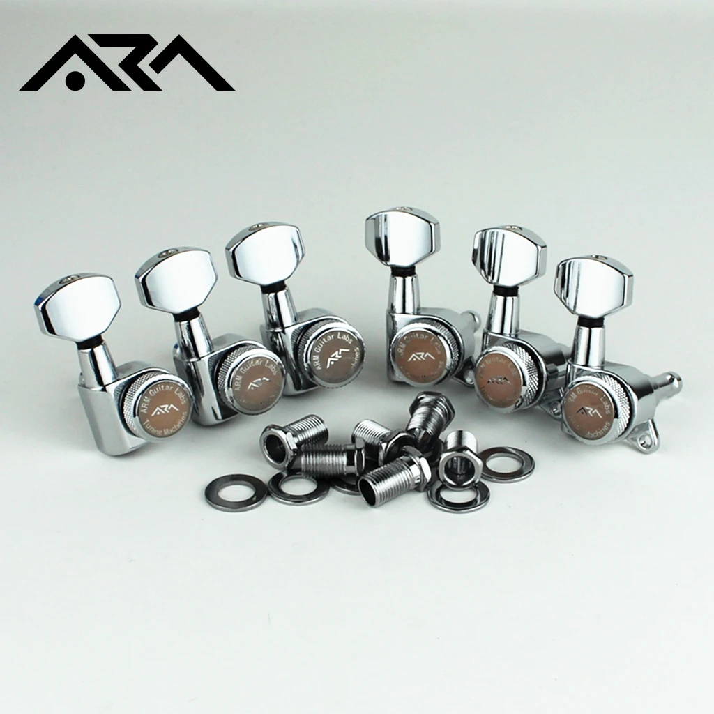 ARM 1 Set Guitar Locking Tuners Electric Guitar Machine Heads Tuners Lock String Tuning Pegs Black 【Made in Korea】