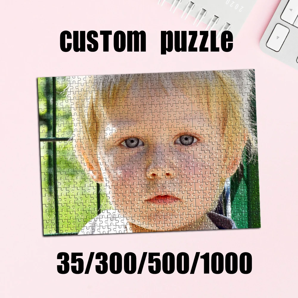 35/300/500/1000pcs Personalized Custom Photo Puzzle wedding photos Customize Pet Day Pet Lovers' Birthday Gifts