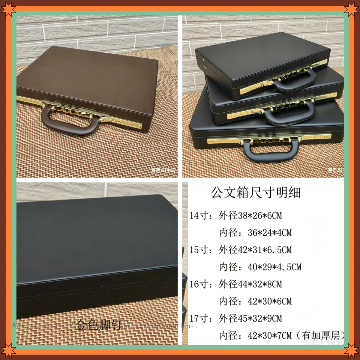 Ultra Thin Portable Briefcase 14 Inch File Case Business Password Lock Multi Function Computer Laptop Bag For Men Women
