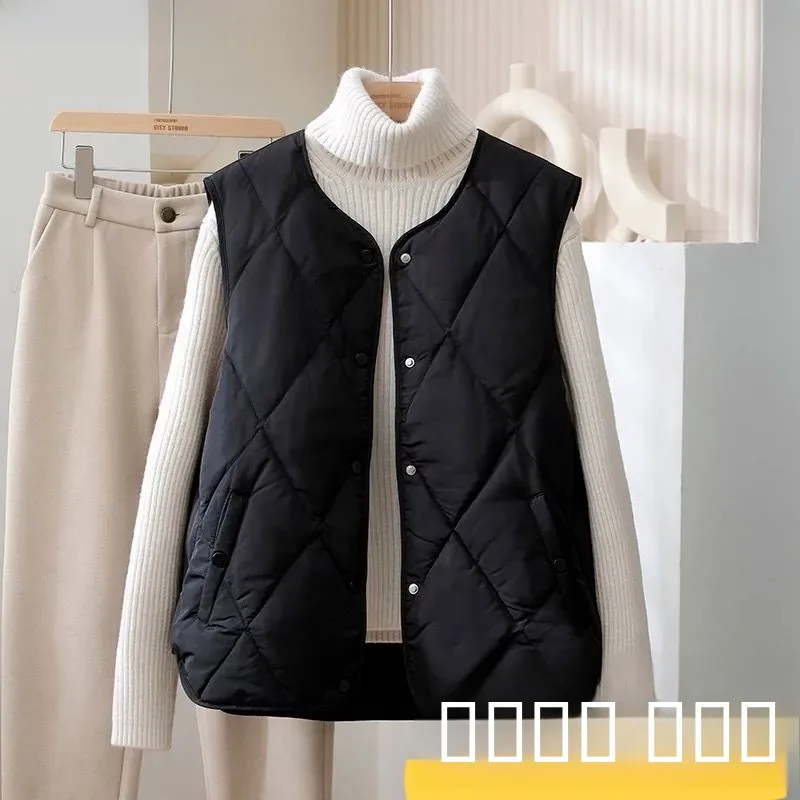 

Корейский легкий тонкий пуховый жилет без воротника для женщин, осень-зима, новинка, модный, для повседневной носки, стильный