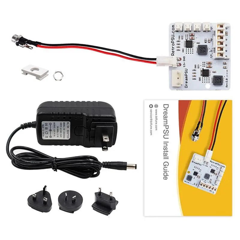

Плата блока питания CLCU Rev2.0 Dream PSU 12V для игровой консоли SEGA Dreamcast, запасные части для Dream PSU (вилки US, EU, UK, AU)