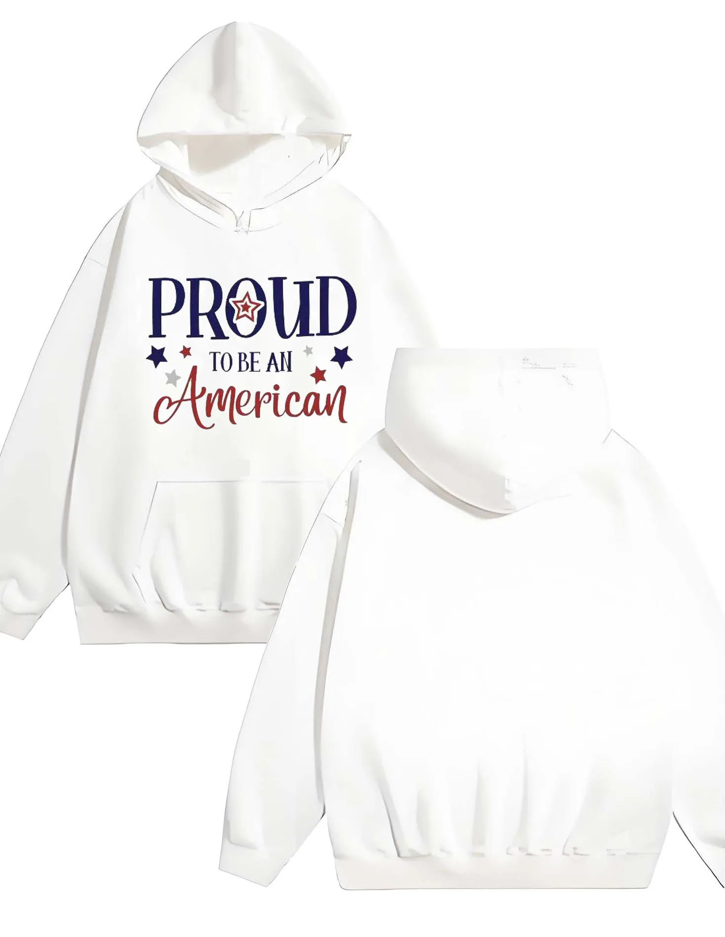 

2025 Autumn 330G Heavy Duty Hoodie proudly becomes an American letter star print hooded sweatshirt