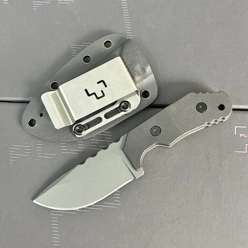 

BK Portable Mini Straight Knife G10 Handle 8Cr13MoV Blade EDC Fishing Hunting Climbing Tool Jungle Hiking Multi-Purpose Knives