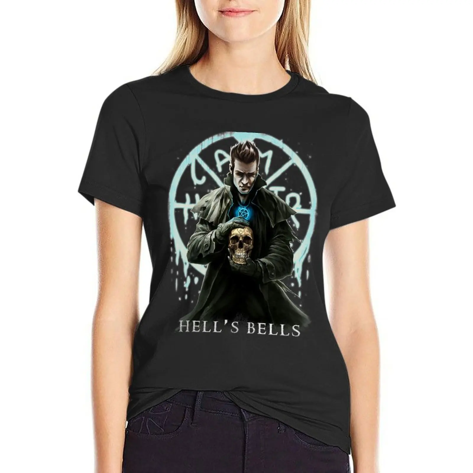 

Dresden Files Harry Hells Bells T-shirt funny Short sleeve tee animal print shirt for girls western t shirts for Women