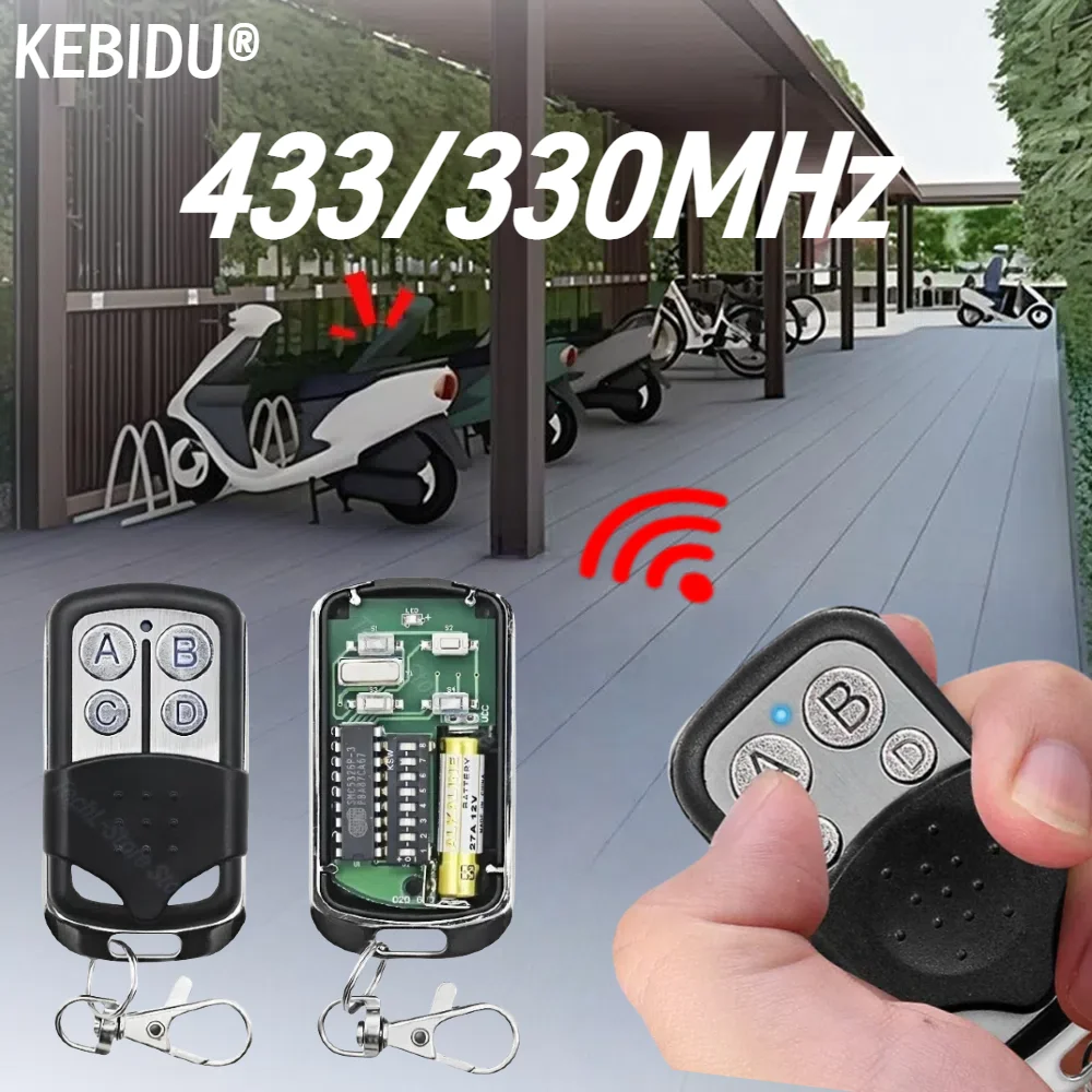433Mhz 330MHZ RF Smart Copy Remote Control 8 Dip Switch Fixed Code 4CH 2CH Duplicator for Gate Garage Door Opener Alarm System