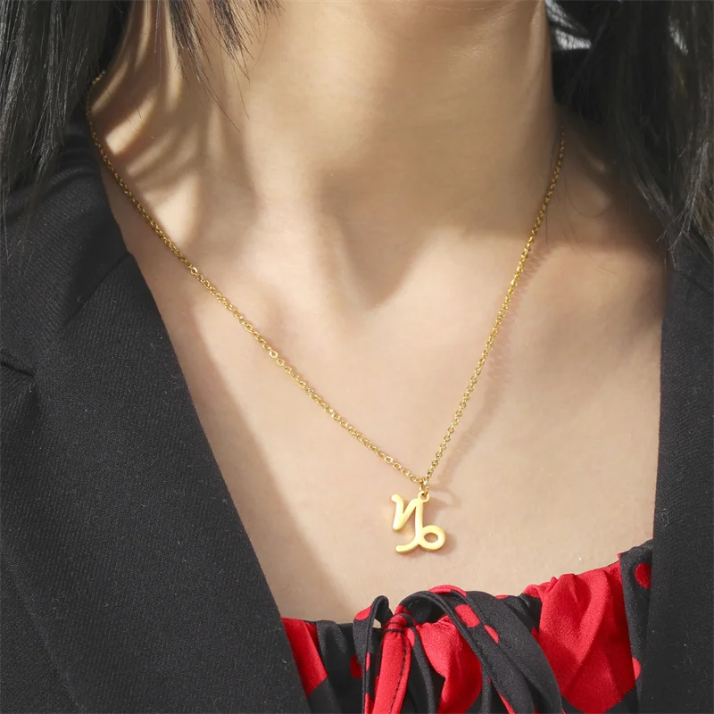 12-Sternbild-Anhänger-Halsketten für Frauen, Mädchen, Widder, Steinbock, Stier, Halskette, Ketten, Halsband, Anhänger, Schmuck, Geburtstagsgeschenke – Detail 27