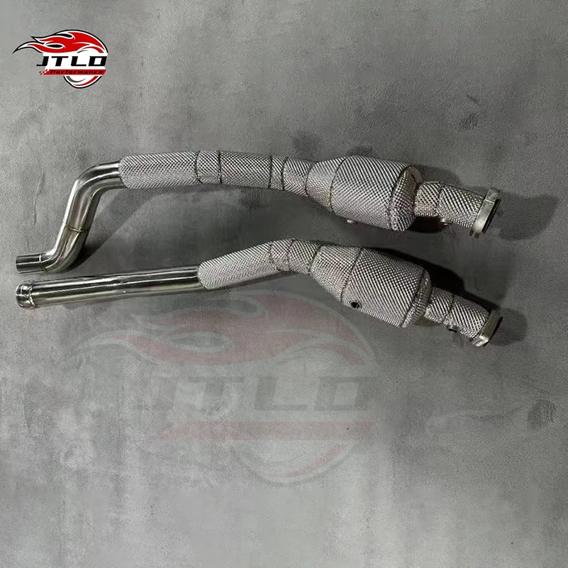 Professional High Performance Exhaust System For Mercedes GLE 63S AMG 2016 5.5L V8 Turbo Stainless Steel Downpipes Heat Wrap