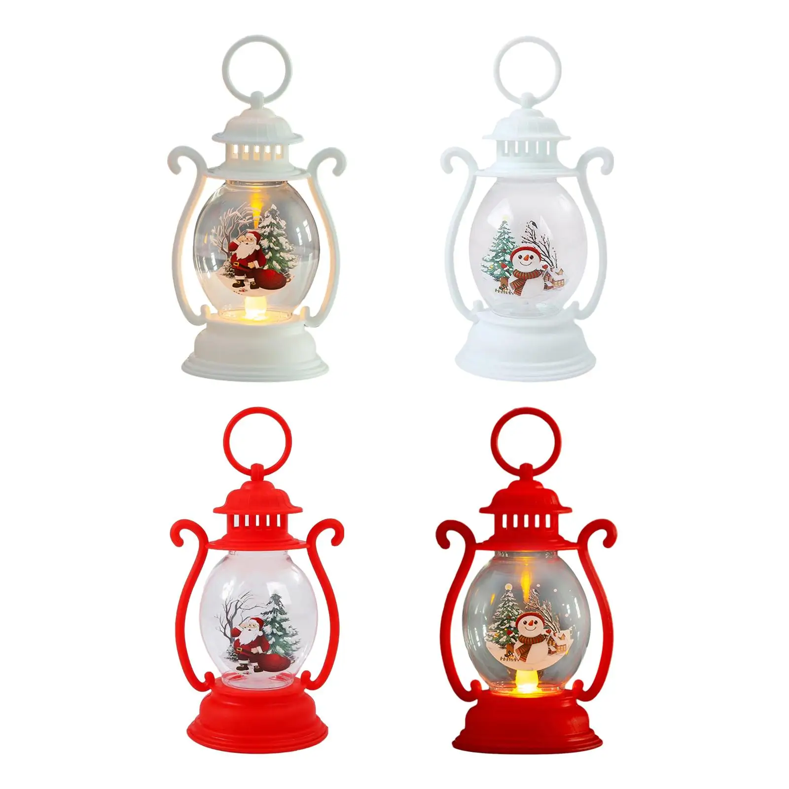 Mini Christmas Lantern LED Nightlight Children Birthday Gift Battery Operated Night Lamp for Table Desktop Fireplace Home Decor