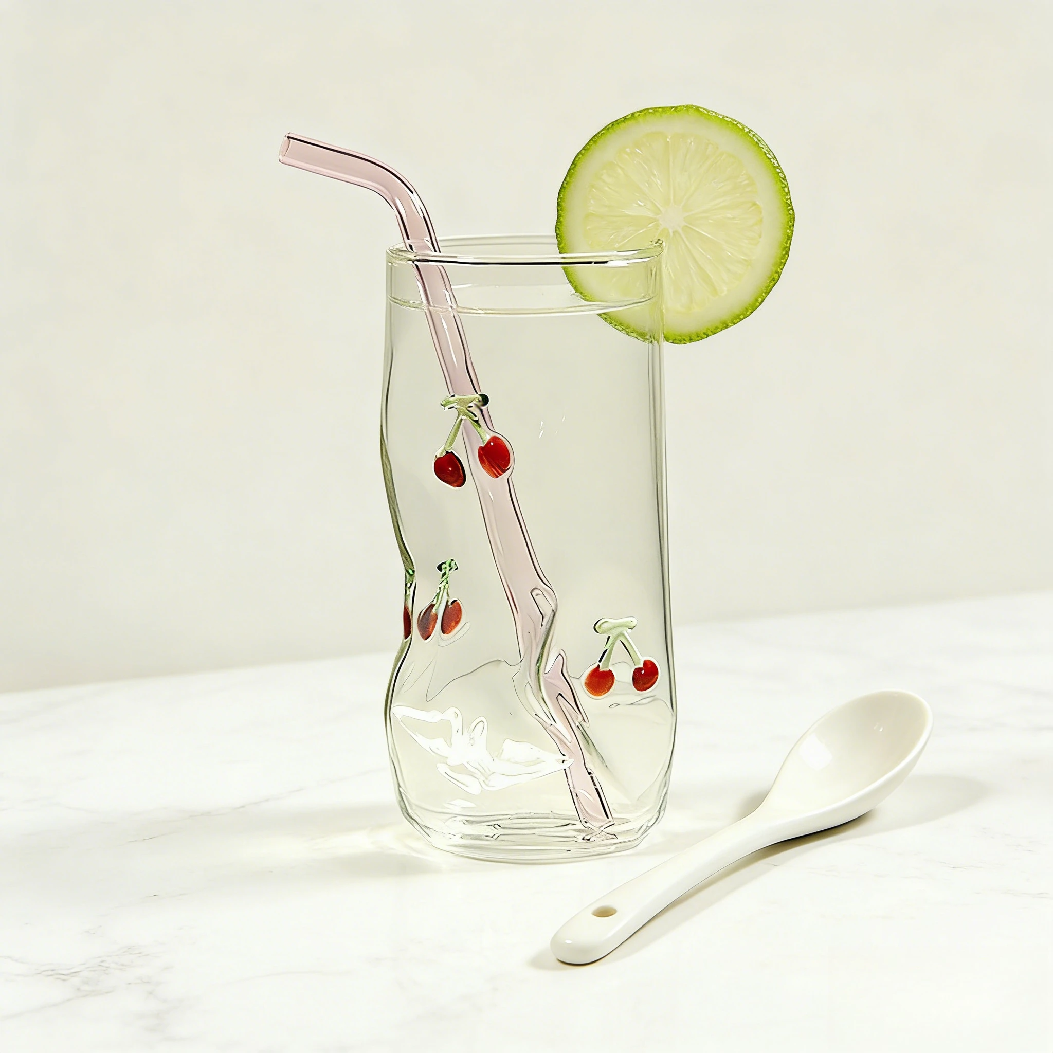 Special Shaped Cherry Cup Simple Household Glass Cups High Temperature Resistant Juice Cold Drink Cup Light Luxury Creative Cup