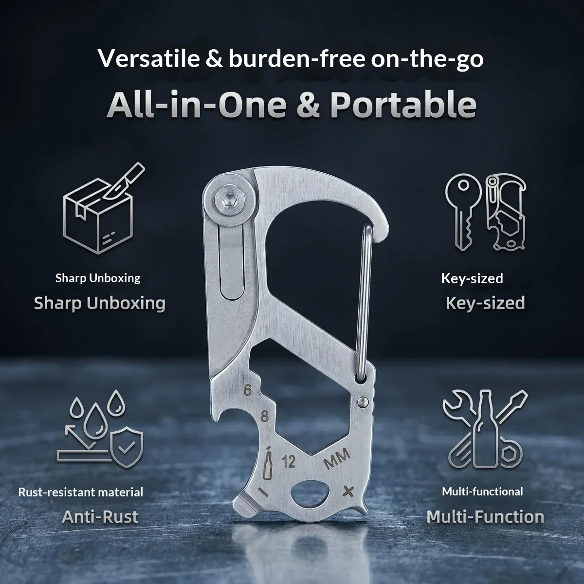1/3PCS Foldable Key and Knife Express Delivery Unpacking Tool Outdoor Home Mini Creative EDC Tool Hiking Buckle Pocket Knife