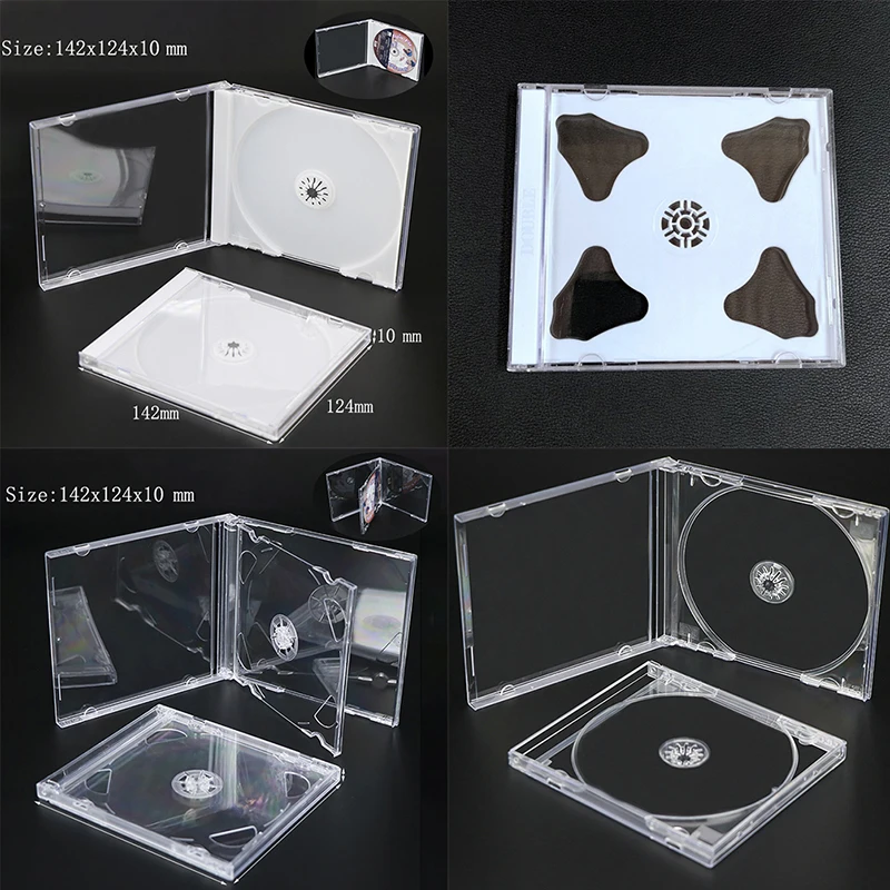 Thickened 90CD Box ReadStar Transparent Plastic Single Piece disc case CD case, thickened CD DVD disc box, 12cm Disc box