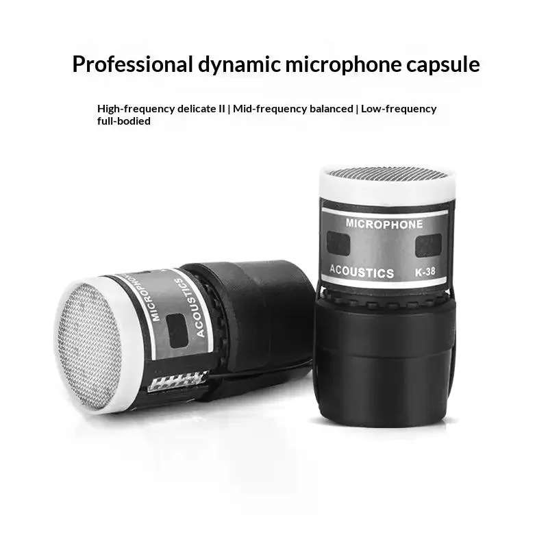 1Pcs Microphone Cartridge Dynamic Microphone Core Capsule For K38 Wired Wireless Professional Mic Replacement Repair Accessories