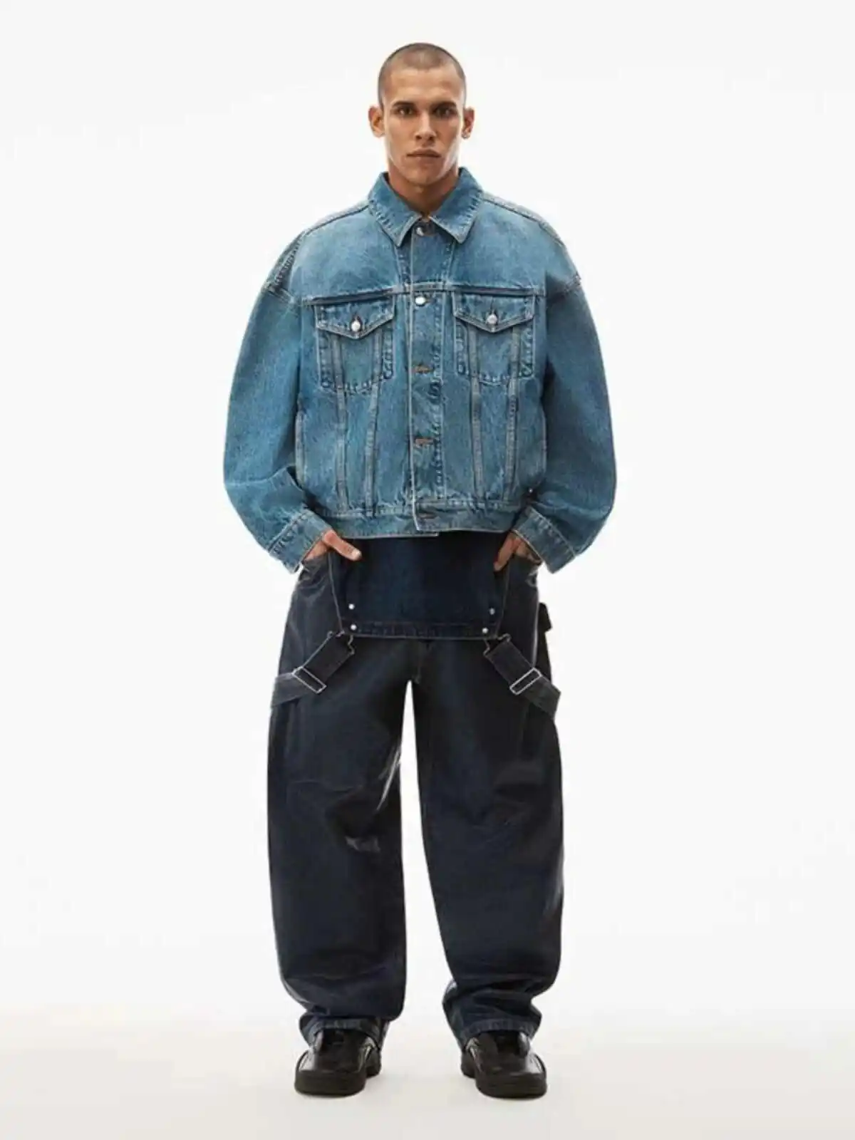 

25ss Japan Vintage Spring and Autumn Washed Denim Jacket for Men and Women Loose Fit for Couples