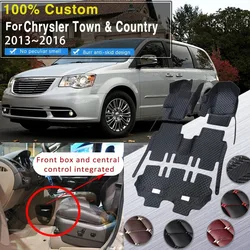 Car Floor Mat For Chrysler Town & Country 7 Seat 2013~2016 Waterproof Protection Pad Carro Rear Trunk Floor Mat Car Accessories