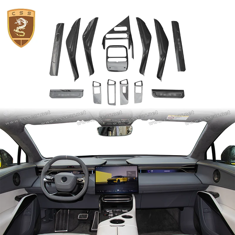 Dry Carbon Fiber Inner Reading Lamp Cover Left Right Front Window Switch Panel Trim Central Control For Lotus Eletre OEM Style