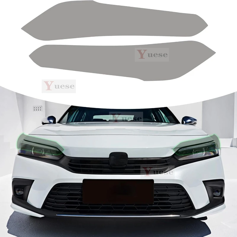 Car Anti-collision Headlight Mirror Film For Honda Civic 2022 2023 TPU Transparent Protective Original Stickers