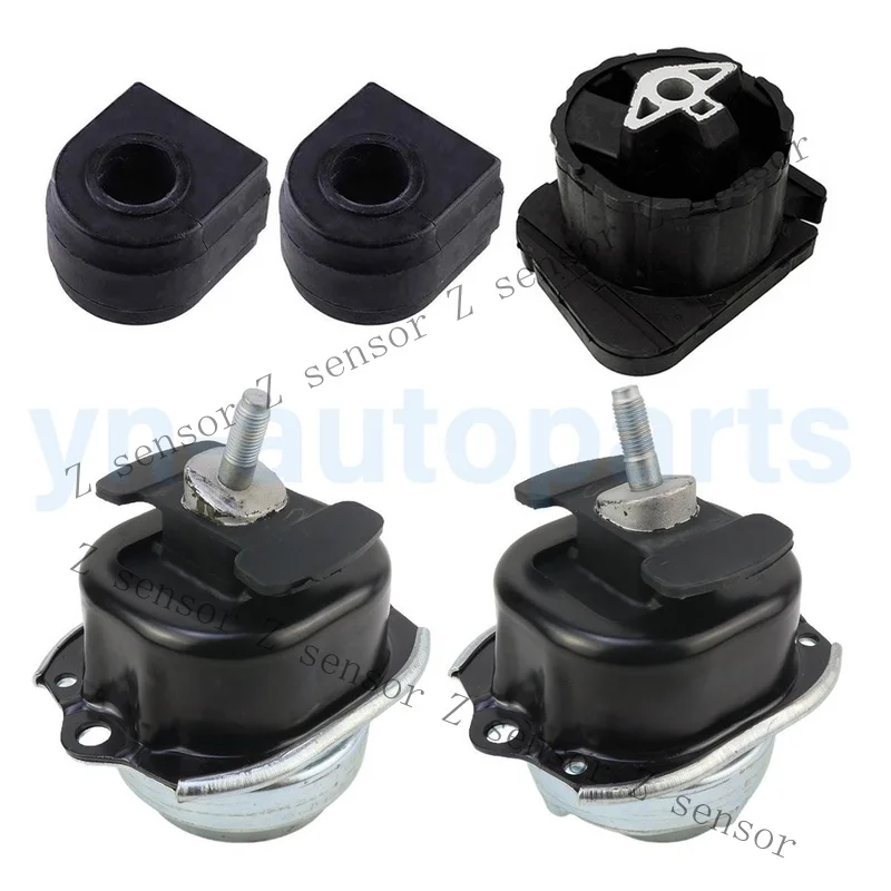 RRR+ 5PCS Left+Right Engine Motor Transmission Mounts For BMW X5 E70 3.0si xDrive35i