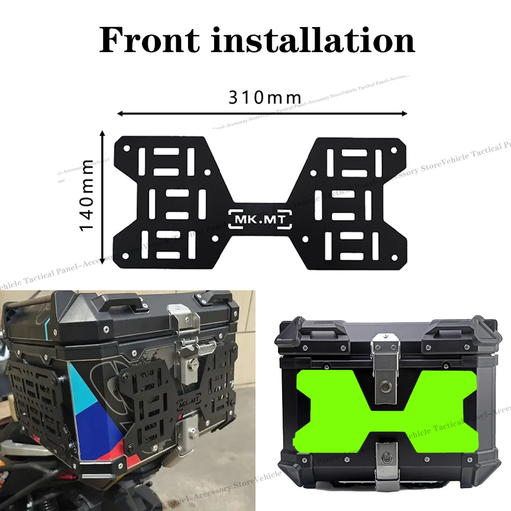 Motorcycle Top Case Molle Panel Roestvrij staal Tactische opbergdoos Universele zijdoos Modulaire organizer Snelle montage