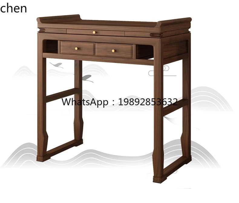 HXL black walnut table incense case household Buddhist hall Buddhist table household modern gongtai solid wood