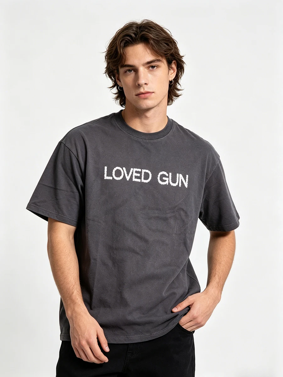 Lmyr Number Nine Loverd Dun Loose Casual Basic Short Sleeved Couple's T-shirt