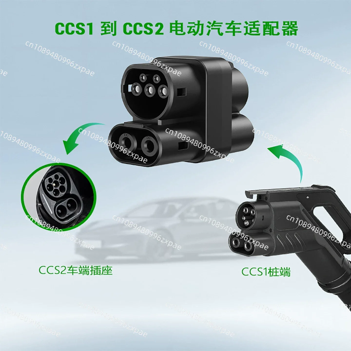 EV Fast Charging，Plug 200A DC EV Charger Connector GBT To CCS2 Adapter